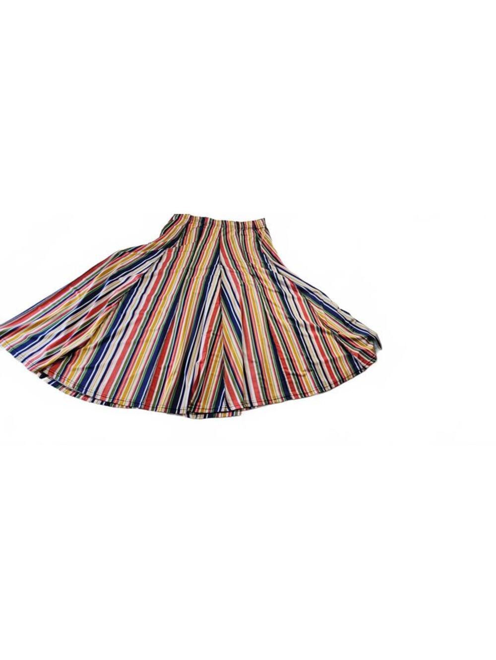 Chances R Size 2X Multicolor Striped Flared Skirt 32 Inches - Picture 2 of 16